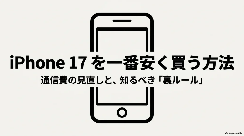 iPhone 17 × 格安SIM 乗り換え完全攻略ガイド iPhone 17を一番安く買う方法と通信費の見直し、知るべき裏ルール