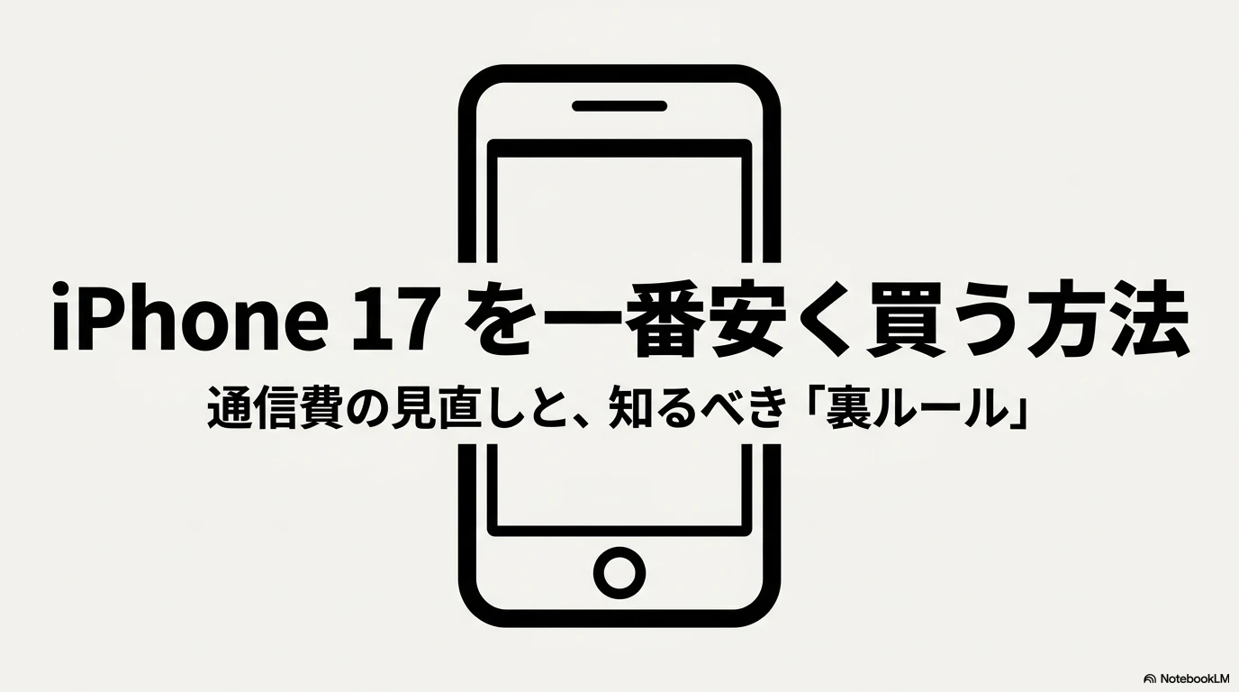 iPhone 17を一番安く買う方法と通信費の見直し、知るべき裏ルール
