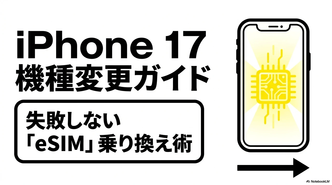 iPhone 17の機種変更で失敗しないためのeSIM乗り換えガイドのタイトル画像