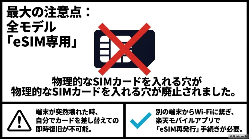 iPhone 17 × 格安SIM 乗り換え完全攻略ガイド iPhone 17シリーズ全モデルで物理SIMが廃止され、eSIM専用になることによる注意点をまとめた図