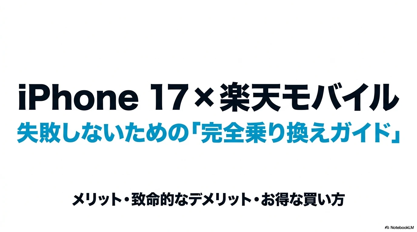 iPhone 17と楽天モバイルの組み合わせを解説する完全乗り換えガイドのタイトル画像