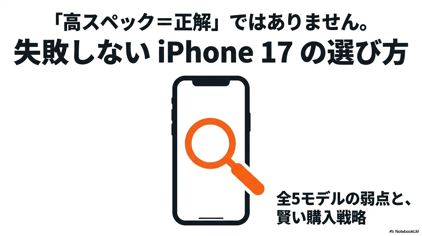 失敗しないiPhone 17の選び方。全5モデルの弱点と賢い購入戦略