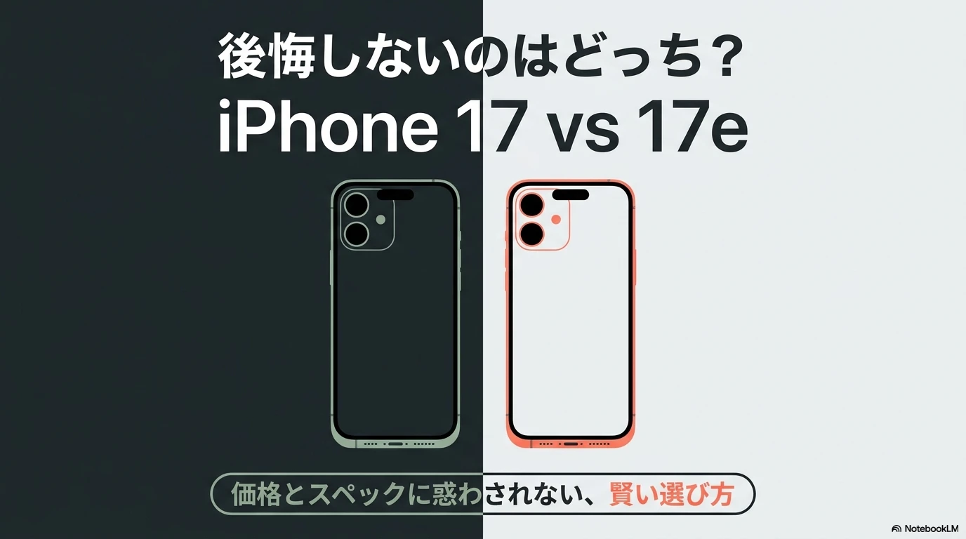 iPhone 17とiPhone 17eの価格差は30,000円。どちらを選んでも最高性能のA19チップ搭載で最小容量は256GBから。