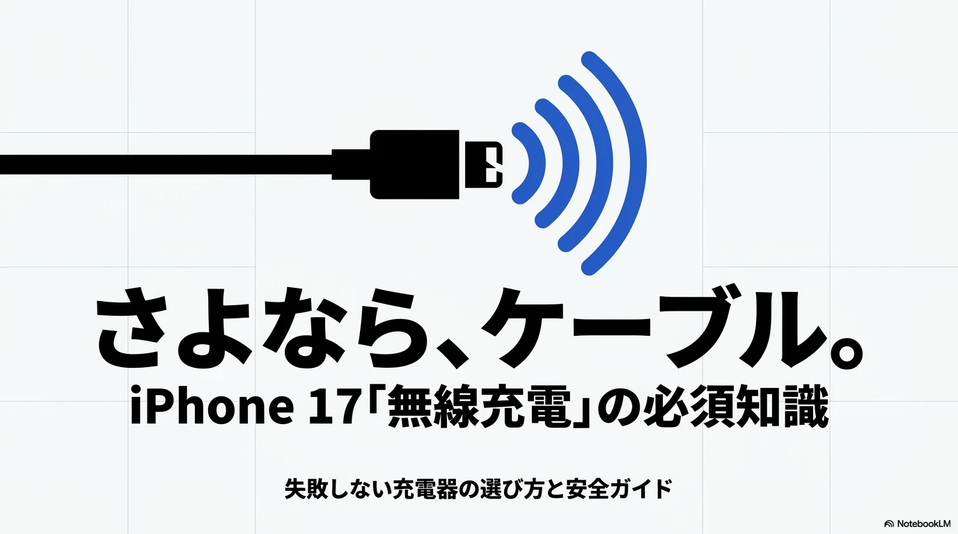 さよなら、ケーブル。iPhone 17「無線充電」の必須知識。失敗しない充電器の選び方と安全ガイド