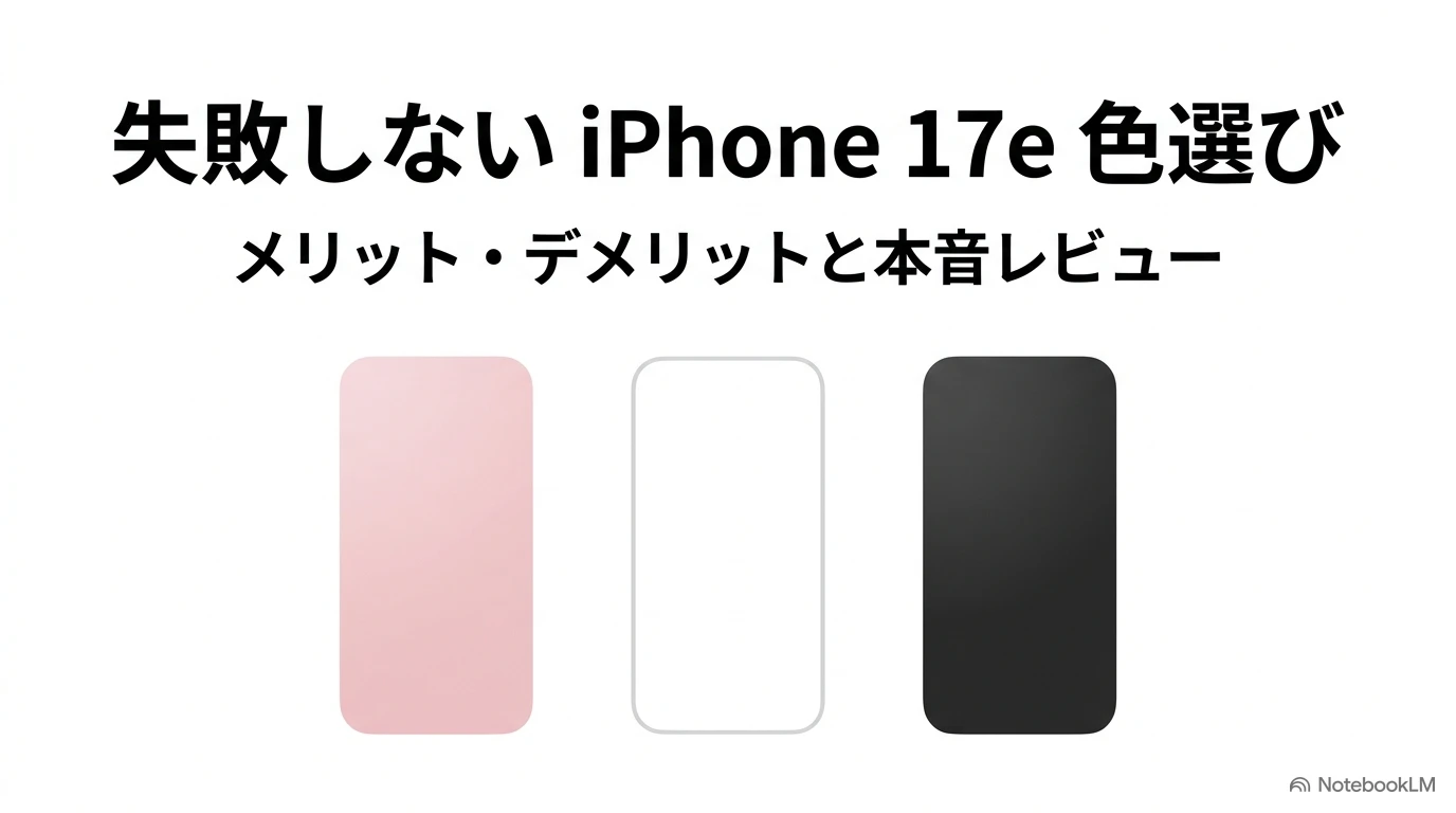 失敗しないiPhone 17eの色選び。メリット・デメリットと本音レビューを解説します。