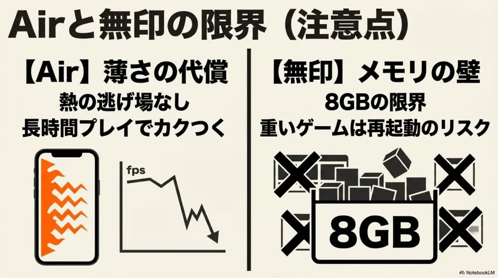 iPhone 17 × 格安SIM 乗り換え完全攻略ガイド iPhone 17 Airの薄さゆえの熱の逃げ場のなさと、iPhone 17無印の8GBメモリの壁による再起動リスクなどの注意点